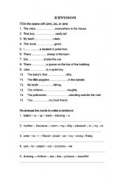 English worksheet: revision