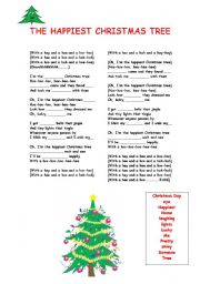 English Worksheet: The happiest Christmas Tree