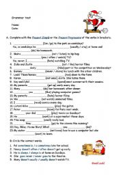 English Worksheet: present simple-present progressive