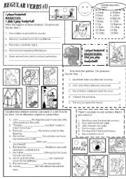 English Worksheet: REGULAR VERBS