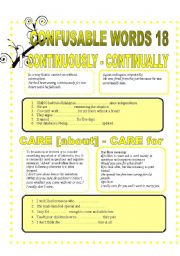 English Worksheet: CONFUSABLE WORDS 18