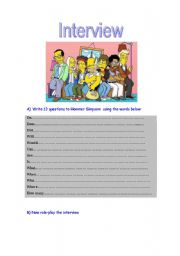 English worksheet: Interview