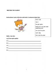 English worksheet: Write about tr