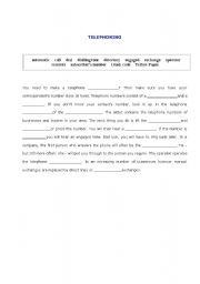 English Worksheet: telephoning