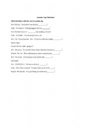 English worksheet: Tag Questinos