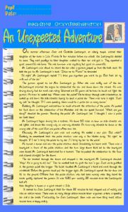 English Worksheet: READING COMPREHENSION