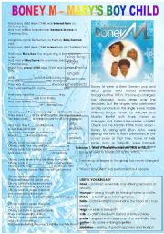 English Worksheet: Boney M - Marys Boy Child