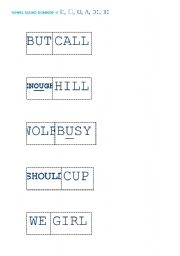 English worksheet: VOWELS Dominoe