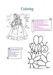 English Worksheet: Coloring