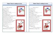 English Worksheet: Santa Claus is coming to town