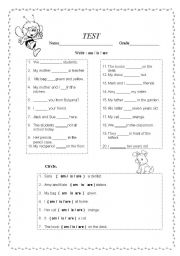 English Worksheet: to be