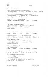 English Worksheet: Mixed Grammar