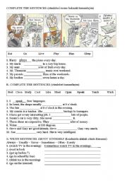 English Worksheet: present simple