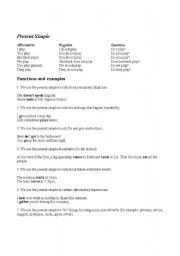 English worksheet: Present and Past Simple