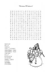 English Worksheet: Christmas wordsearch