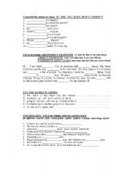 English worksheet: am-is-are, do-does PRONOUNS,VOCABULARY
