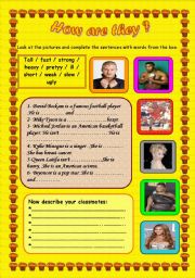 English Worksheet: How are they ?
