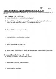 English worksheet: Plate Tectonics Jigsaw