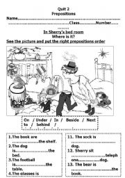 English Worksheet: prepositions