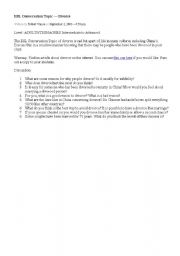 English Worksheet: Divorce