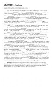 English Worksheet: Cinder Edna- Vocabulary