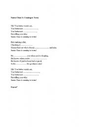 English Worksheet: christmas song - gap filling