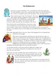 English Worksheet: The Christmas Story