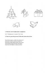 English worksheet: Christmas exercises!