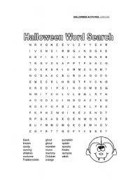 English Worksheet: Halloween Crossword