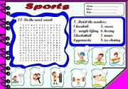 English Worksheet: sports