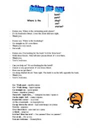 English Worksheet: Asking the way