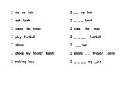 English worksheet: Easy Daily Routines literacy worksheet