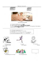English Worksheet: Using should and must