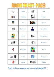 English worksheet: AROUND THE CITY - PLACES