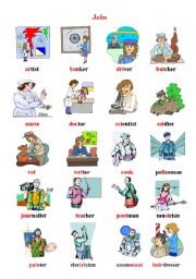 English Worksheet: Jobs