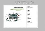 English Worksheet: CAR PICTIONARY
