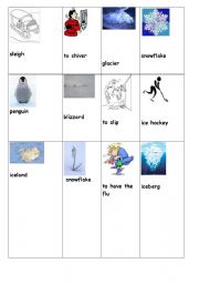 English worksheet: Winter Words