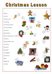 English Worksheet: A Christmas lesson