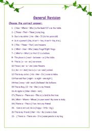 English worksheet: General Revision