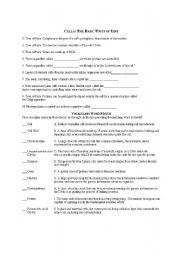 English Worksheet: Cells