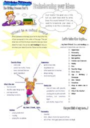 English Worksheet: The Writing Process Part 1: Brainstorming Your Ideas. 3 Pages.