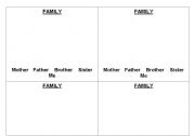 English worksheet: my family