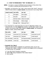 English worksheet: pronunciation 