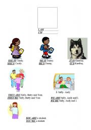 English Worksheet: presentation for personal pronouns