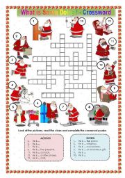 WHAT IS SANTA DOING? - CROSSWORD