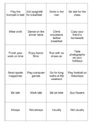 English worksheet: adrverbs game