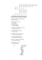 English Worksheet: Christmas crossword