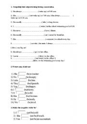 English Worksheet: Present Simple