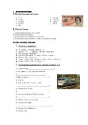 English Worksheet: Train and  Bus timetables