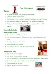 Four Christmases~Movie Comprehension Questions~